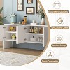 KTMBDW Buffet Storage Cabinet with 4 Door, 60" Coffee Bar Cabinet, Kitchen Buffet Sideboard for Living Room, Kitchen - 4 of 4