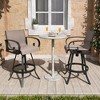 Pellebant Outdoor Indoor Aluminum Swivel Bar Stool 2-piece Bar Height Stool Bar Chairs - 2 of 4