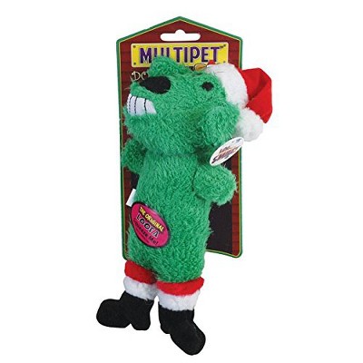 Multipet Holiday Mini Loofa Santa Dog Toy