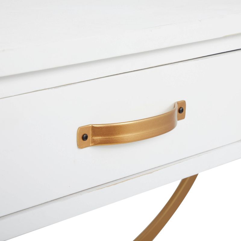 Contemporary Pine Console Table White - Olivia &#38; May, 6 of 20