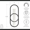 Cheung's Sephra Metal Loop Glass Wall Planter - Black - 3 of 4