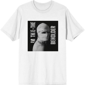 "In The Eyes of the Beholder" Album Cover Bandaged Face Adult Crew Neck Short Sleeve Tee - 1 of 2