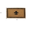 HomeRoots 18" X 30" Brown and Black Coir Abstract Outdoor Door Mat - 3 of 4