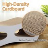 Sandinrayli Wave Cat Scratcher Lounge Toy with Catnip, White - 4 of 4