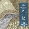 Washable Scalloped Area Rug, Non Slip Low Pile Floor Carpet, Indoor Foldable Bath Mat for Bedroom Hallway Kitchen Entryway Living Room - 3 of 4