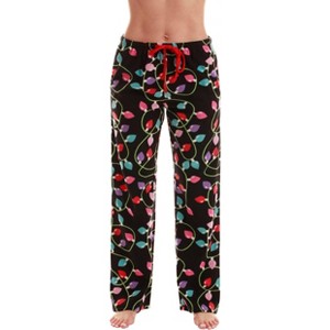 Just Love Womens Buffalo Plaid & Winter Print Micro Fleece Pajama Pants - Christmas PJs - 1 of 3