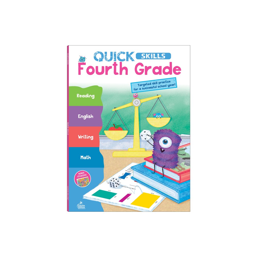 Quick Skills Fourth Grade Workbook - by Carson Dellosa Education (Paperback)