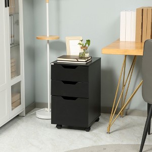 NicBex 3-Drawer Chest Mobile File Cabinet with Wheels Lateral Mobile Filing Under Desk Storage for Home, Office - 1 of 4