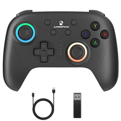 Anbernic RGP01 Wireless Gaming Controller Gamepad for PC Plug and Play Gaming with Hall Effect/Triggers Joystick Switch/PC/Steam/Android/IOS