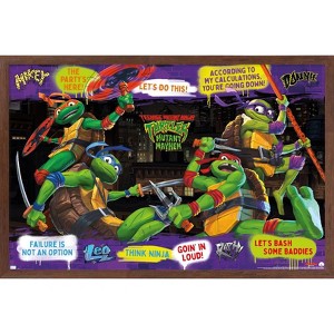 Trends International Teenage Mutant Ninja Turtles: Mutant Mayhem - Phrases Framed Wall Poster Prints - 1 of 4