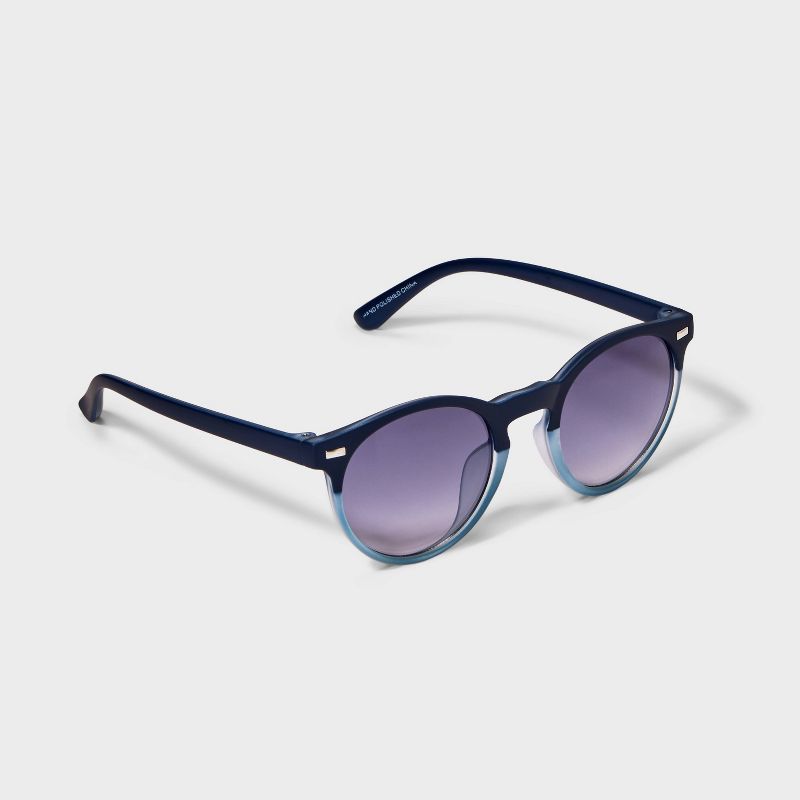 Boys&#39; Aviator Round Sunglasses with Color Block - Cat &#38; Jack&#8482; Blue, 2 of 3