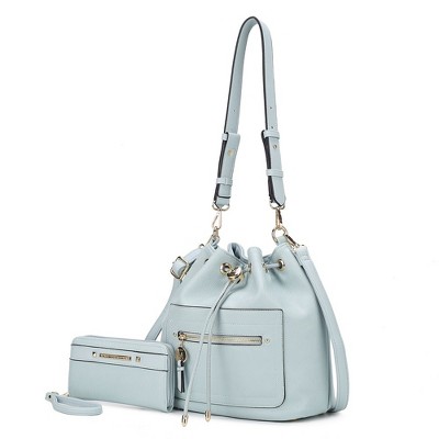 MKF Collection Larissa Vegan Leather Women’s Bucket Hobo Handbag with Wallet by Mia K