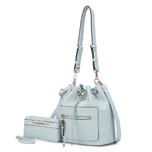 MKF Collection Larissa Vegan Leather Women’s Bucket Hobo Handbag with Wallet by Mia K - 1 of 4