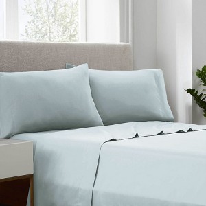 Linum Home Textiles 100% Cotton 400 TC Solid Sateen Sheet Set - 1 of 2