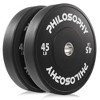 Philosophy Gym Set of 2 Olympic 2-Inch Rubber Bumper Plates Black - 2 of 4