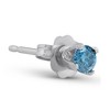 Pompeii3 1/8ct Single Blue Diamond Stud 14K White Gold - 2 of 4