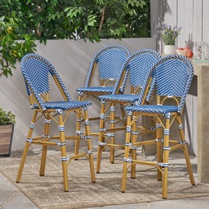 Christopher Knight Home Kinner Outdoor Aluminum 29.5 Inch French Barstools (Set of 4) - 1 of 4