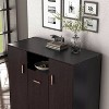 HOMES: Inside + Out Eucera Shoe Cabinet Transitional with Adjustable Shelves Espresso - 4 of 4