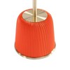 Manhattan Comfort Set of 2 Anderson Leatherette Upholstered End Tables with Gold Tabletop - 3 of 4