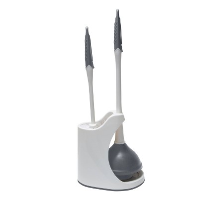 Great Value Bowl Brush Plunger and Caddy, White