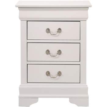Passion Furniture Louis Philippe 3-Drawer Nightstand (29 in. H x 16 in. W x 21 in. D)