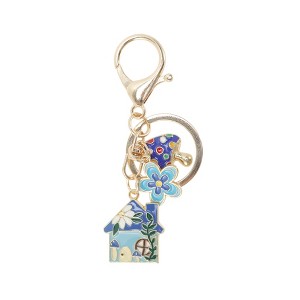 Unique Bargains Mushroom House Handbag Charms Keychains 1 Pc - 1 of 4