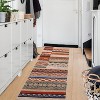 Vintage Patchwork Runner Rug - Machine Washable, Non-Slip, Stain-Resistant, Geometric Design, Foldable, Soft Low-Pile for Hallway - 2 of 4