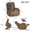 Electric Lift And Recline Chairs,Power Lift Chairs For Seniors,Recliner Armchair For Elderly,Remote Control Recliner Sofa-Cuddlewood - 4 of 4