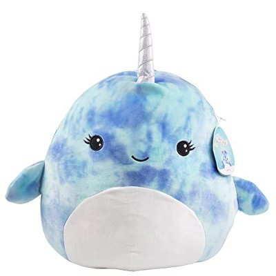 Amiah The Tie Dye Narwhal Squishmallows Official Kellytoy 16 Inch Soft Plush Squishy Toy Animals 