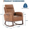 Rocking Nursery Chair Glider Rocking Chair with High Backrest Armchair - 2 of 4