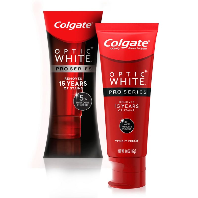 Colgate Optic White Pro Series Whitening Toothpaste with 5% Hydrogen Peroxide - Vividly Fresh - 3oz, 1 of 7