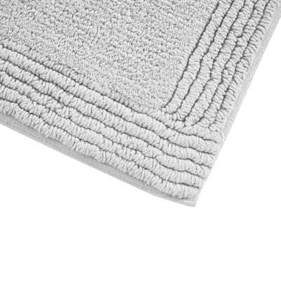 Gray Cotton Tufted Reversible Bath Rug Set
