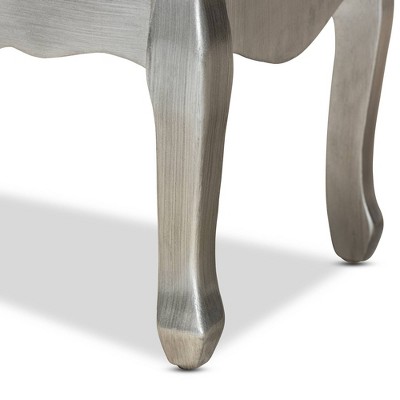 Elegant Mirrored 2-Drawer Nightstand with Crystal Knobs
