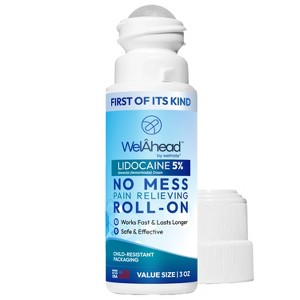 WelAhead 5% Lidocaine Max Strength Topical Pain Relief Roll-On with Aloe Vera, 3 Oz - 1 of 4