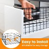 LunaLulinlk 2 Pack Under Shelf Basket, Cabinet Storage Hanging Baskets Organizer Wire Rack Shelves for Kitchen Pantry, Black - 2 of 4