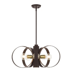 Livex Lighting Modesto 6 - Light Chandelier in  Bronze - 1 of 2
