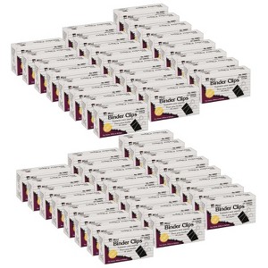 Charles Leonard Binder Clips, Mini, 1/4" Capacity, 12 Per Box, 48 Boxes - 1 of 1