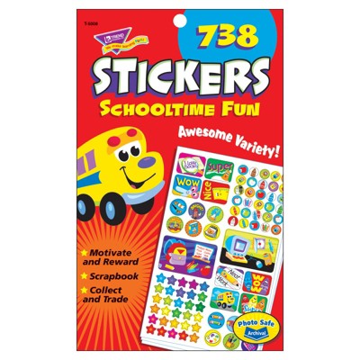 Trend Schooltime Fun Sticker Pad, 738 ct (Pack of 6)