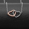 Interlinking Hearts Pendant Necklace Sterling Silver Women Ginger Lyne Collection - 2 of 4