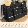 Wide dresser with 10 large drawers, doubles as a 55'' TV stand with power outlet; sturdy metal frame for bedroom, closet, or entryway，Brown. - 2 of 4