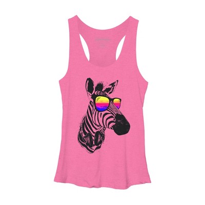 Women's Design By Humans Cool Zebra By clingcling Racerback Tank Top