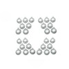 Northlight Small Shiny Finish Glass Christmas Ball Ornaments - 2" (50mm) - Silver - 28ct - 2 of 3