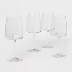4pk Simsbury Wine Glasses White - Threshold™