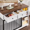 Coucheta 47" Wooden Dog Crate Furniture - Kennel with Storage Drawers & Shelves,  Style for Large/Medium Dogs - 4 of 4