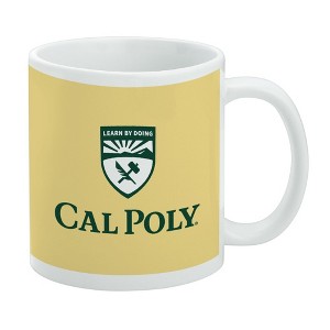 Cal Poly Primary Logo Ceramic Coffee Mug, Novelty Gift Mugs for Coffee, Tea and Hot Drinks, 11oz, White - 1 of 4