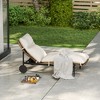 HAPPATIO Patio Wicker Chaise Lounge Chair with Wheels and Aluminum Frame, Removable Cushion - 2 of 4