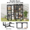 Gulches Black Brown Outdoor Cat House with Two Condos and Platforms - 3 of 4