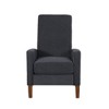 Fabric Push-Back Club Recliner with Rubberwood Legs and Contemporary Design - 2 of 4