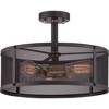 Quoizel Lighting Union Station 3 - Light Semi-Flush Mount in  Western Bronze - 2 of 4
