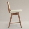 KLAREL Elye Caned Back Counter Stool - 3 of 4